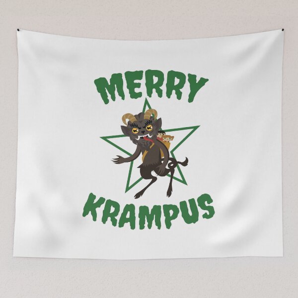 Item preview, Half Goat Half Demon Christmas Merry Krampus designed and sold by The Junto Shop.