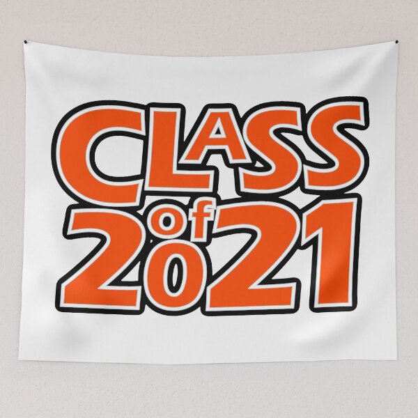Item preview, Grad Class of 2021 Dark Orange with a White Border designed and sold by gkillerb.