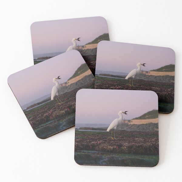 Item preview, heron on the beach eating fish designed and sold by beenplanted.