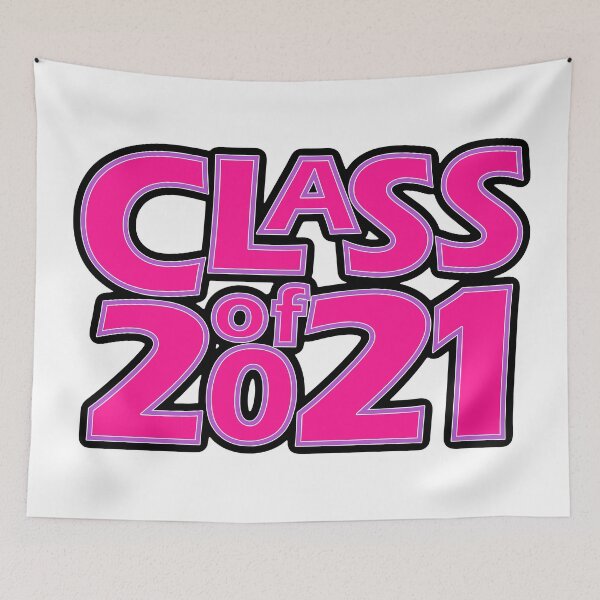 Item preview, Grad Class of 2021 Dark Pink with a Light Purple Border designed and sold by gkillerb.