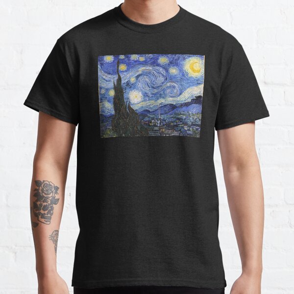 Starry Night Gifts - Vincent Van Gogh Classic Masterpiece Painting Gift Ideas for Art Lovers of Fine Classical Artwork from Artist Classic T-Shirt