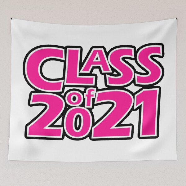 Item preview, Grad Class of 2021 Dark Pink with a White Border designed and sold by gkillerb.