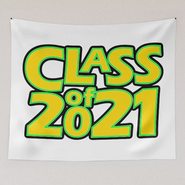 Item preview, Grad Class of 2021 Gold with a Bright Green Border designed and sold by gkillerb.