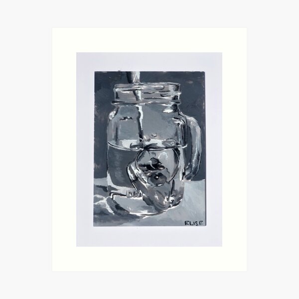 Glass and spoon picture reference study Art Print