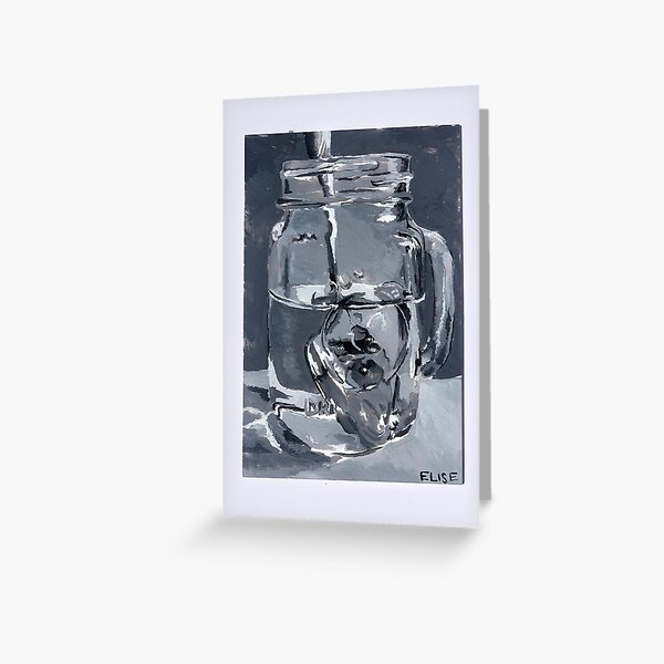Glass and spoon picture reference study Greeting Card