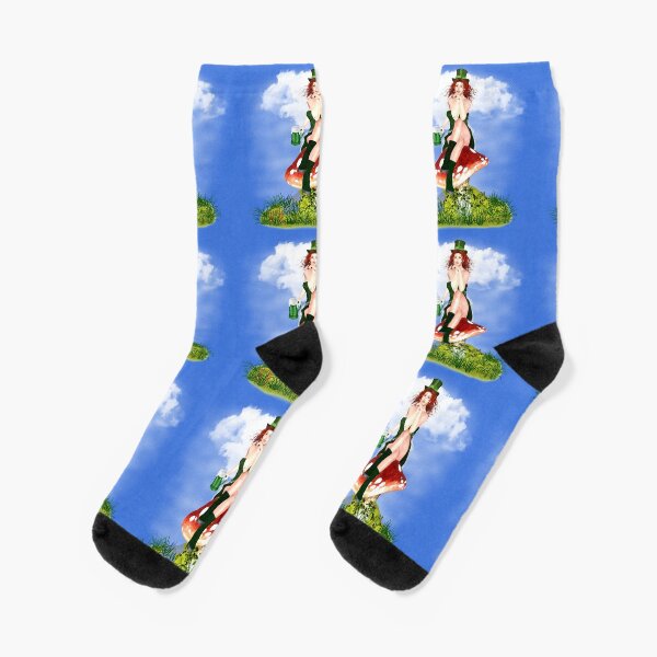 St. Patrick´s Day Design Red Pat Socken