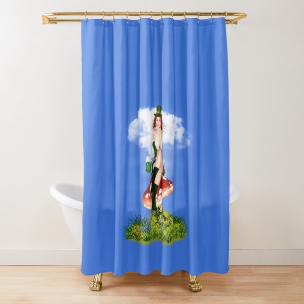 St. Patrick´s Day Design Red Pat Duschvorhang