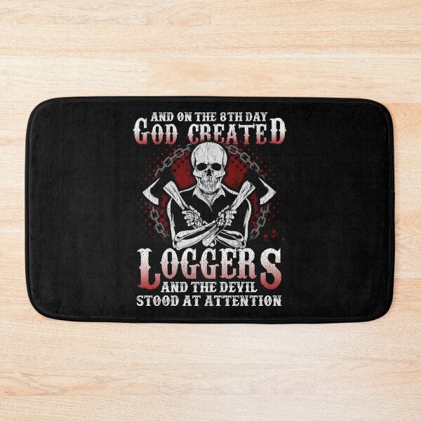 Item preview, Funny Cool Logger Skull Devil Stands At Attention designed and sold by UniQueensShop.