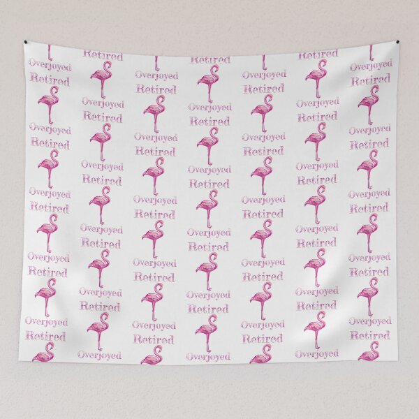 Item preview, Retired Overjoyed Cute Pink Flamingo Drawing Retirement Party 2021 Mom Grandmom Gift designed and sold by FunnySunny T-Shirts.