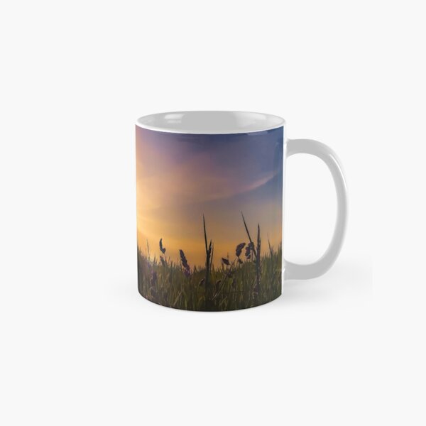 Sunset on the wheat field Classic Mug