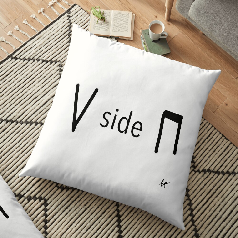 Upside down - bow notation for string musicians Floor Pillow