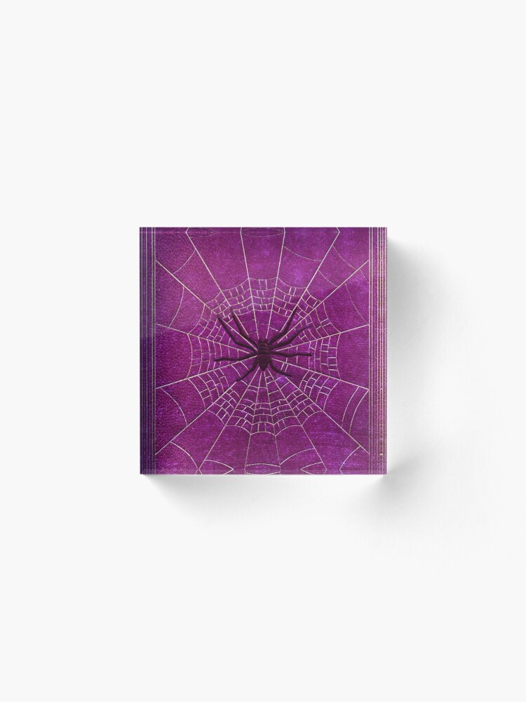 Alternate view of The Spiderweb Book in Pink Acrylic Block