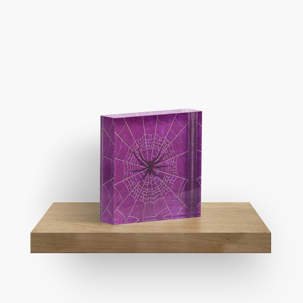 The Spiderweb Book in Pink Acrylic Block