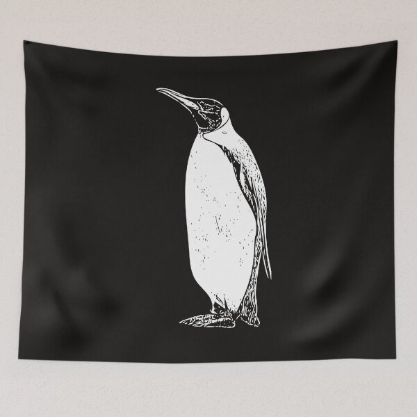 Aperçu de l'œuvre King Penguin White Print créée et vendue par designsasstultd.