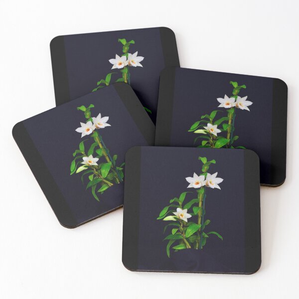 Item preview,  White orchids accented with orange blooms designed and sold by vancer7.