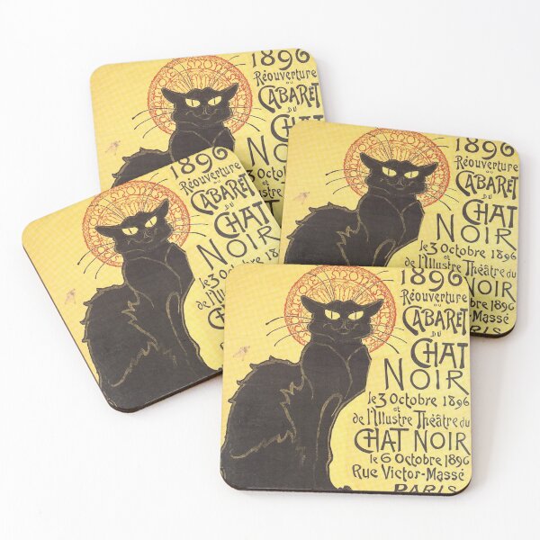Item preview, Black Cat Chat Noir by Steinlen Belle Epoque Vintage Art designed and sold by madeinatlantis.