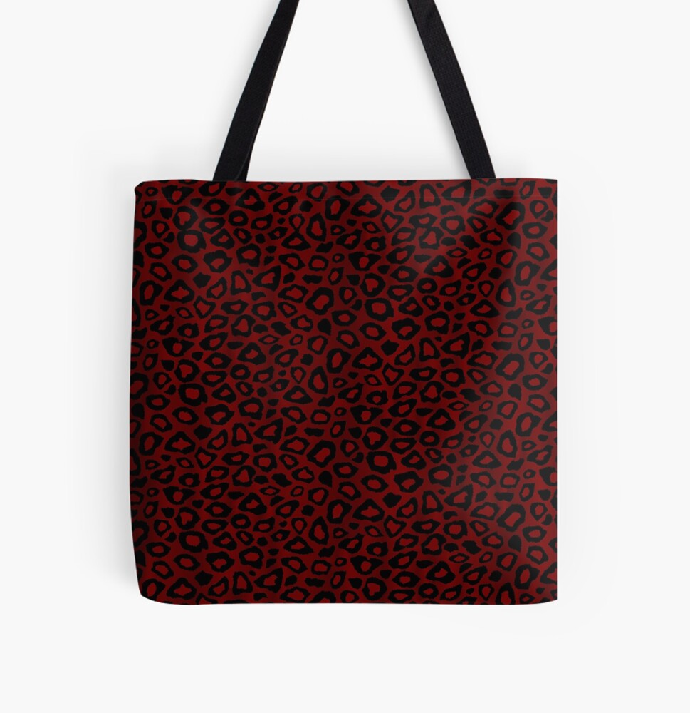 Dark Red and Black Leopard Print iPhone Case