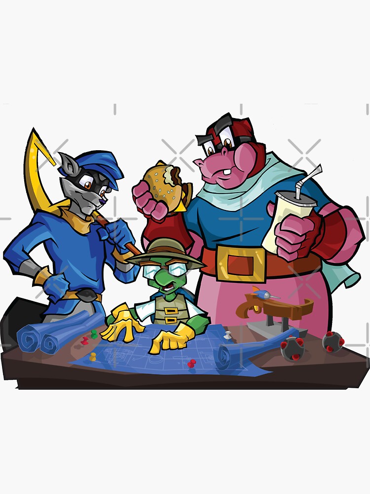 Sly Cooper Gang Extended Sticker for Sale by Swisskid