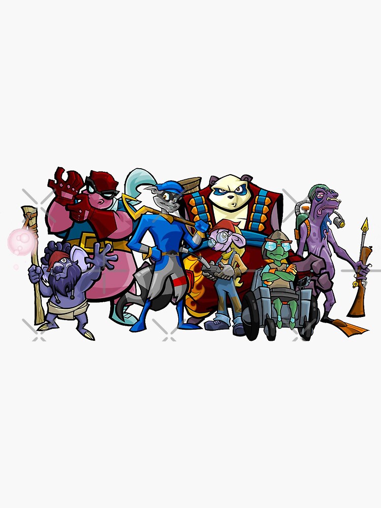 Sly Cooper Gang Extended Sticker for Sale by Swisskid