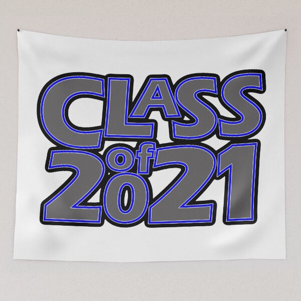 Item preview, Grad Class of 2021 Grey with a Dark Blue Border designed and sold by gkillerb.