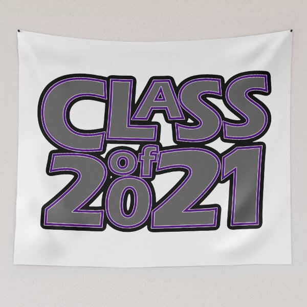 Item preview, Grad Class of 2021 Grey with a Dark Purple Border designed and sold by gkillerb.