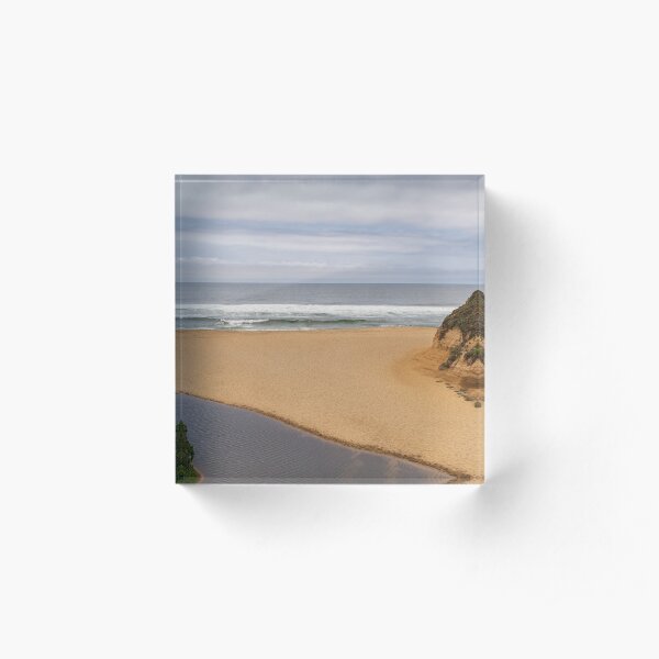 Montara Beach California Panorama Color Acrylic Block