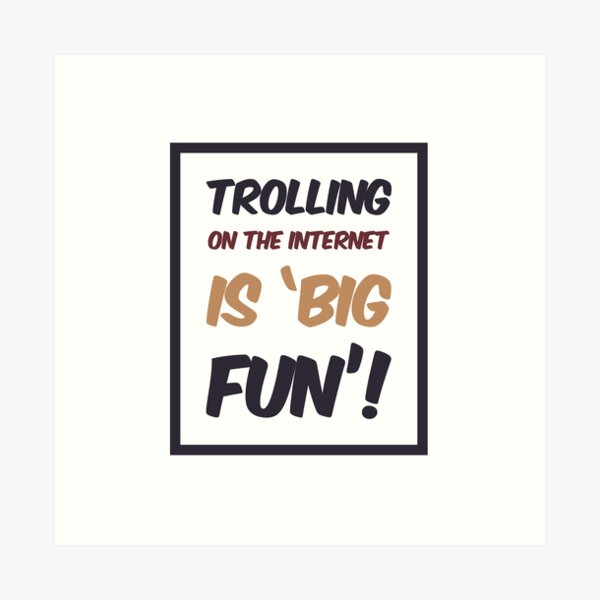 Internet Troll Definition, Funny Troll Joke | Art Board Print