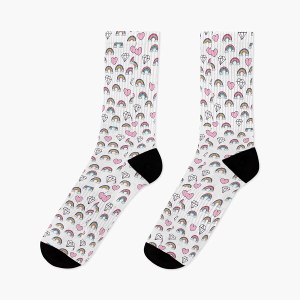 Item preview, colorful rainbows pink hearts white diamonds designed and sold by Mike Notis.