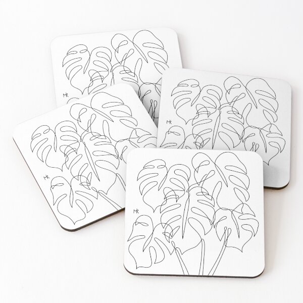 Item preview, Monstera Deliciosa Line Art Drawing designed and sold by mirllustration.
