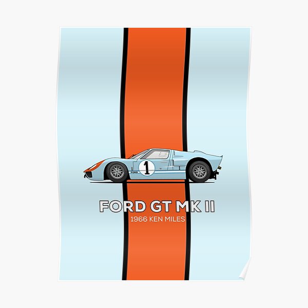Ford GT40 1966 Ken Miles Poster
