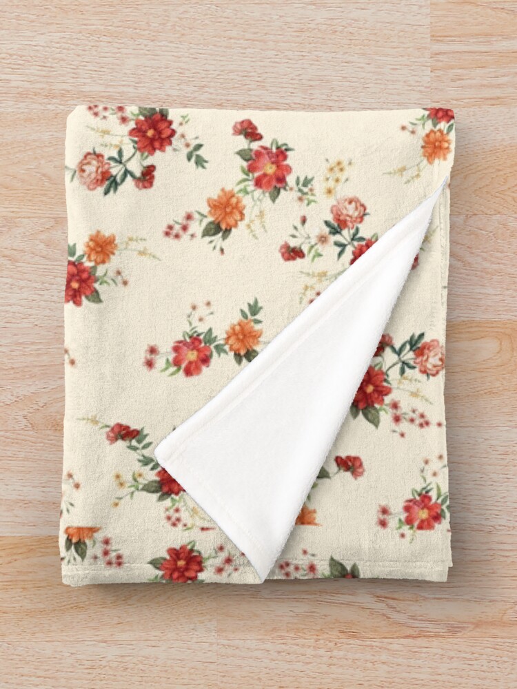 "Nude Floral Watercolor " Throw Blanket for Sale by camaralarissa