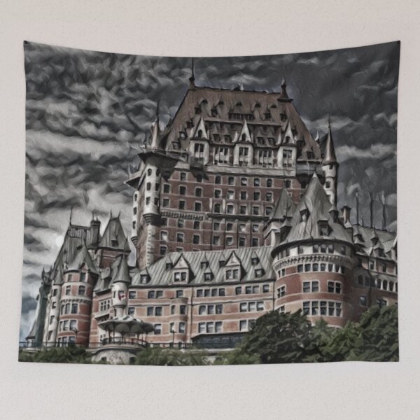 Item preview, Canada Château Frontenac Artistic Illustration Rough Style designed and sold by D4li98.