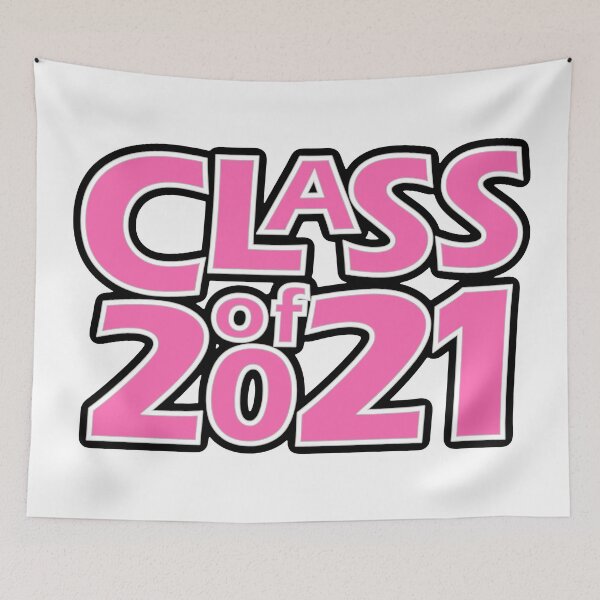 Item preview, Grad Class of 2021 Light Pink with a White Border designed and sold by gkillerb.