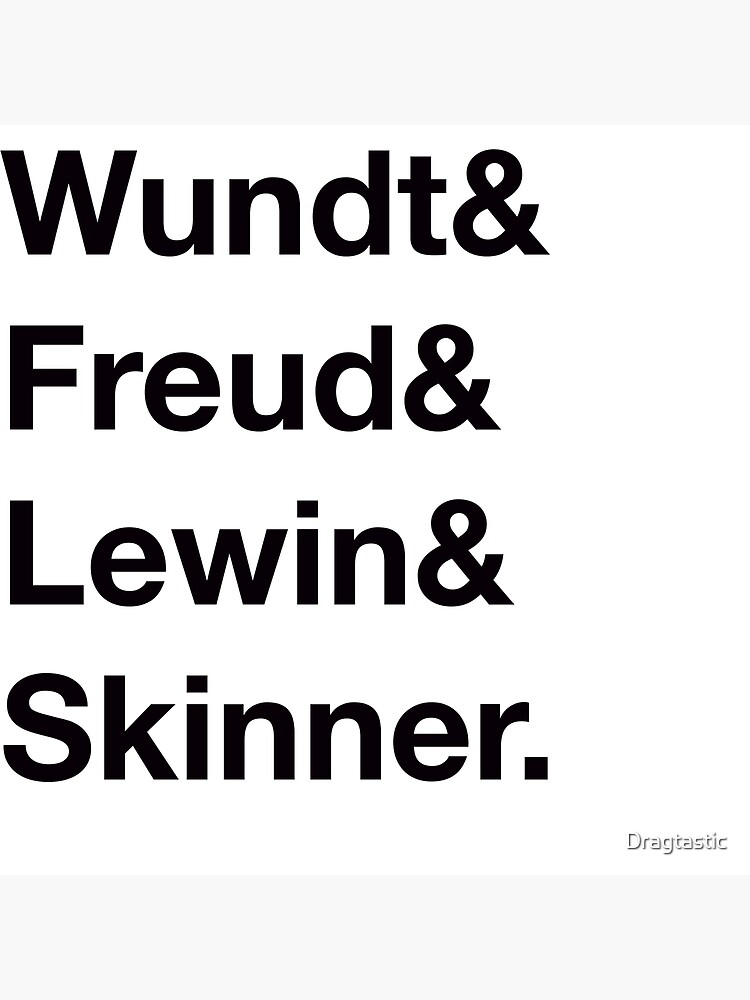 "Psychology/Psychologist Wundt & Freud & Lewin & Skinner " Photographic