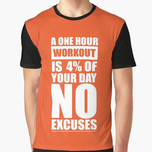 A One Hour Workout is 4% of Your Day No Excuses - Gym Inspirational Quotes  Poster for Sale by Labno4