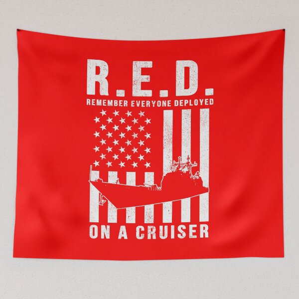 Item preview, RED Friday Remember Everyone Deployed on a Cruiser designed and sold by Gold Wings Tees.