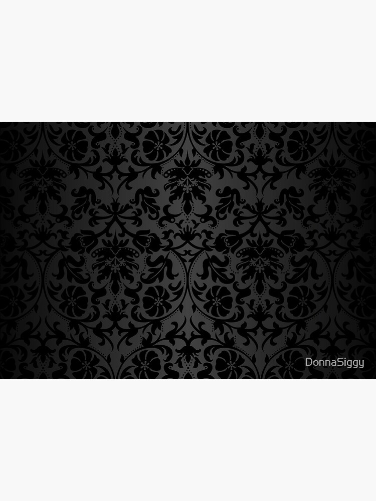 Black Floral Damask by DonnaSiggy