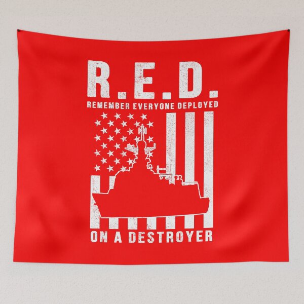 Item preview, RED Friday Remember Everyone Deployed on a Destroyer designed and sold by Gold Wings Tees.