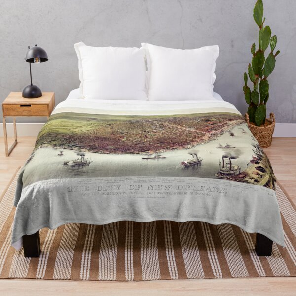 Item preview, The City Of New Orleans - Bird's-eye View - 1885 designed and sold by warishellstore.