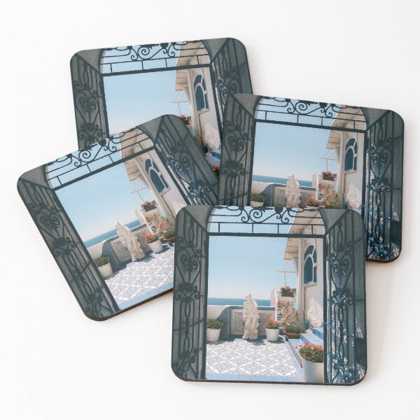 Item preview, Blue door and terrace or balcony view from Sant Angelo Ischia, Italy designed and sold by michieldros.