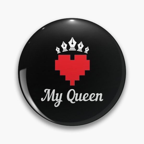 Item preview, Graphic designer concept with red pixelated heart and a crown with pen tools on top.  designed and sold by MrazTees.