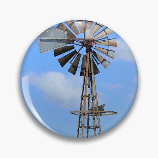 Item preview, Kansas Farm Windmill with clouds  and tree's. designed and sold by ROBERTDBROZEK.