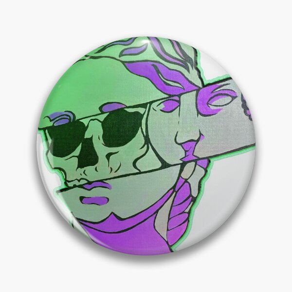 Item preview, Purple & Green Skull Sculpture designed and sold by LadyMayDesigns9.