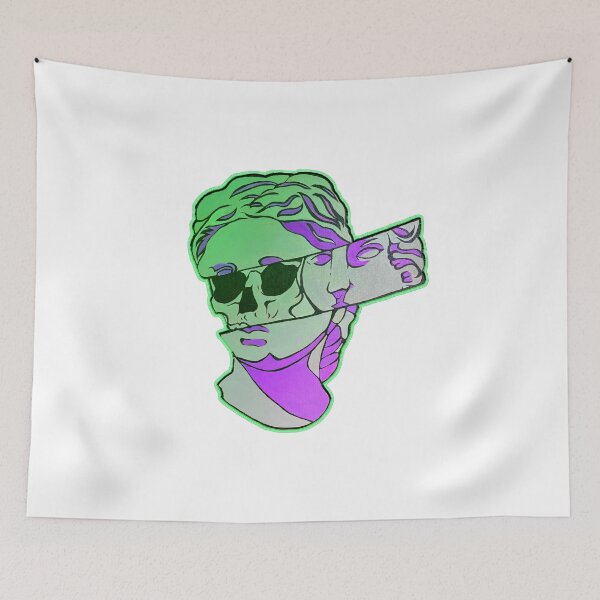 Item preview, Purple & Green Skull Sculpture designed and sold by LadyMayDesigns9.