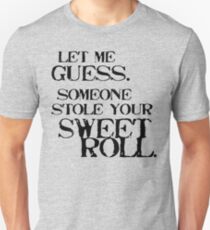 Sweetroll 1 Black for low necked Unisex T-Shirt
