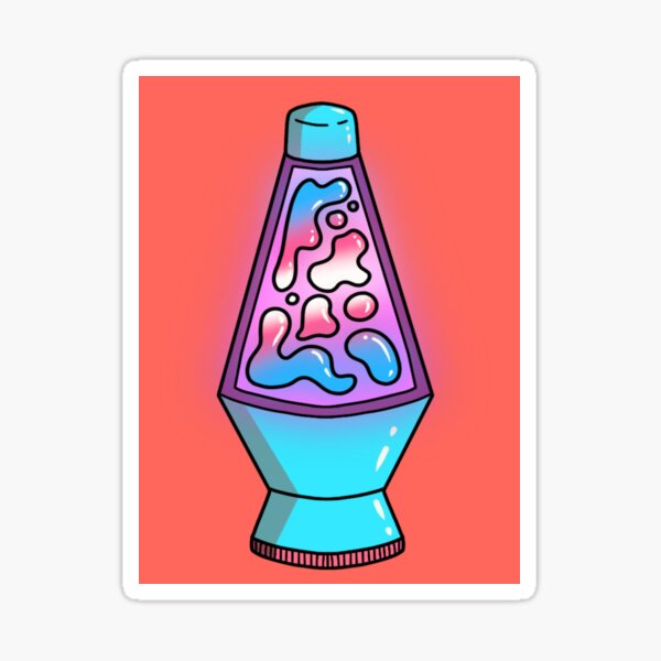 Trans Flag Lava Lamp Sticker