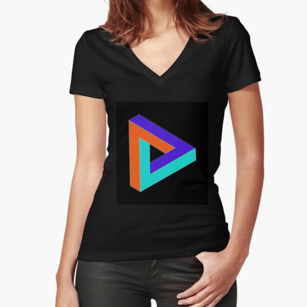Sign, psychedelic art,art movement,psychedelic,movement,wallpaper, art Fitted V-Neck T-Shirt