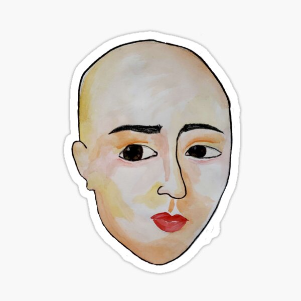 "Watercolor Face " Sticker By Sara-Desert | Redbubble