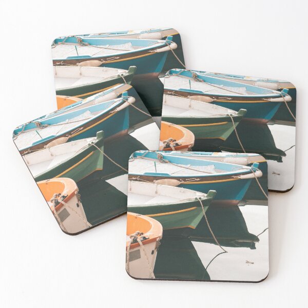 Item preview, Boats reflecting in the Mediterranean sea on Procida Island, Italy designed and sold by michieldros.