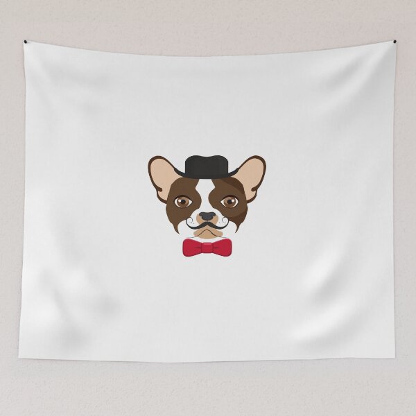 Item preview, Classic Bulldog with Red Bow Tie, Cute Gift for Dogs Lovers, Dog Wearing Black Hat, Funny Tee for Bulldogs Lover, Cool Present for Fashion Pet Lovers, Red Covering, Perfect Fathers Day Thought designed and sold by Annona-.